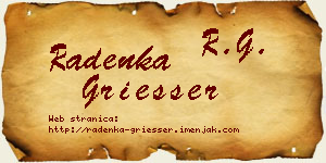 Radenka Griesser vizit kartica
